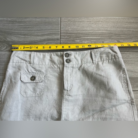 Cynthia Rowley| Gray Linen Skirt, Lagenlook, Neutral, Size 6••• - Picture 9 of 9